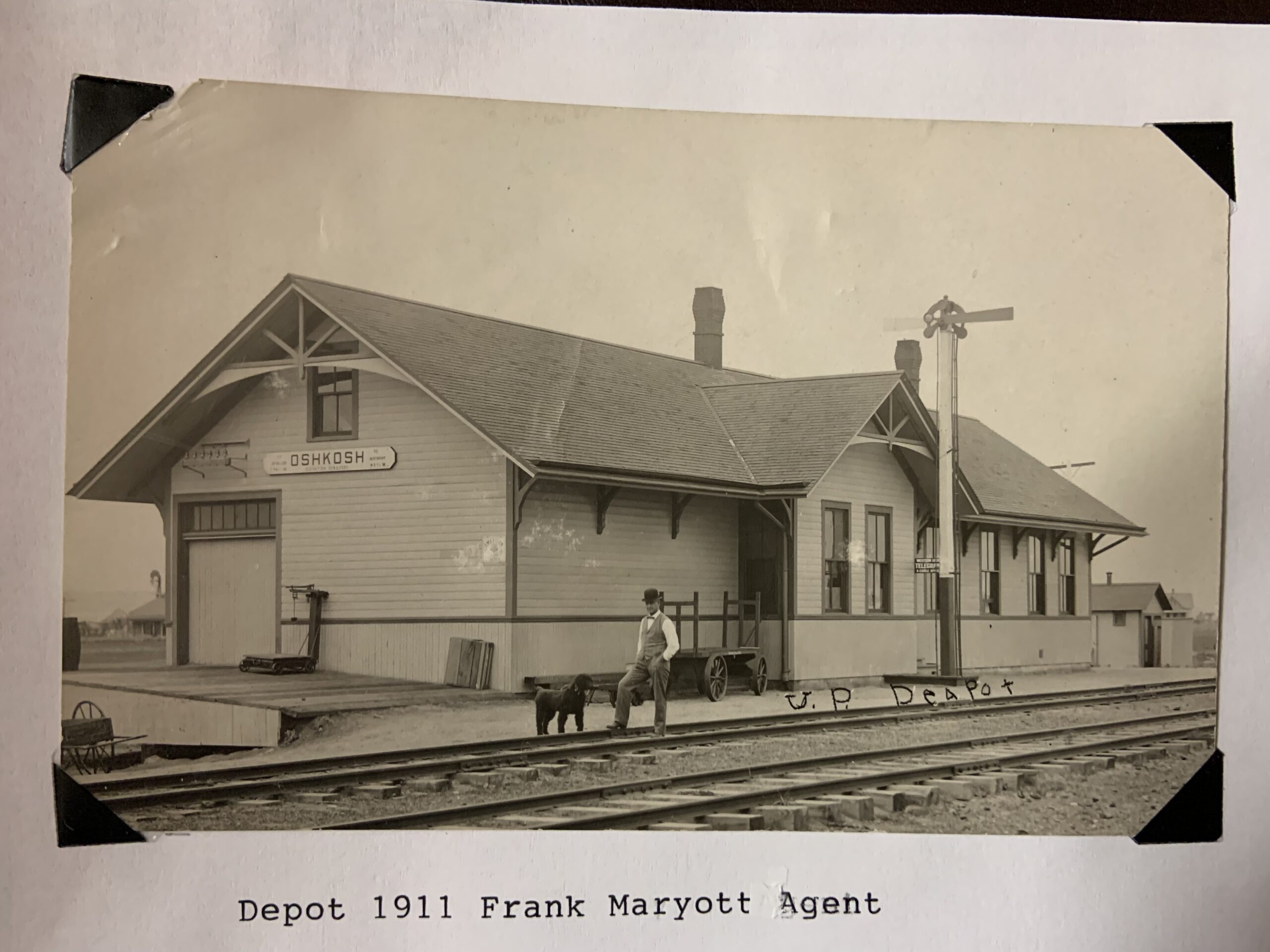 Historic Railyard 26 liquor store inside a restored train depot in Oshkosh Nebraska